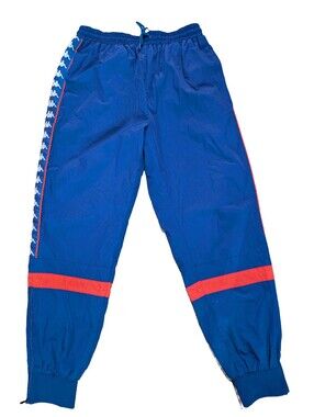 Vintage Track Pants Kappa Limited Edition 222 Braka Blue with Red Accents Nylon
